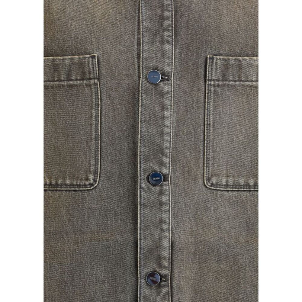 Fendi Men Overdyed Denim Shirt - Picture 3 of 3